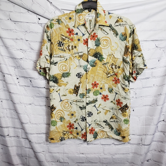 Pierre Cardin Vintage Hawaiian button down shirt